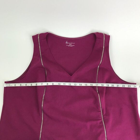 Lane Bryant Sleeveless Top Women's Plus Size 22/24 Double Zipper Ponte - Picture 5 of 9